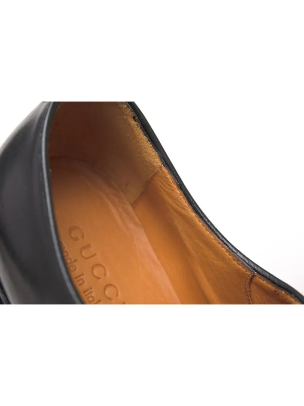 Gucci Shoes Business Leather Black Plain Toe Sole